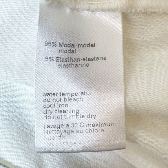 Akris Punto Long-Sleeve Modal Stretch Top Cream Size Medium - Picture 7 of 7